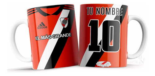 Taza Personalizada River Plate Camiseta Cn Nombre P/regalo