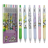 Maydahui 12 Bolígrafos Panda Kawaii Retráctiles Gel Panda