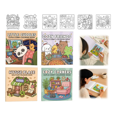 4 Pcs Libro Para Colorear Libreta De Dibujo 144 Dibujos