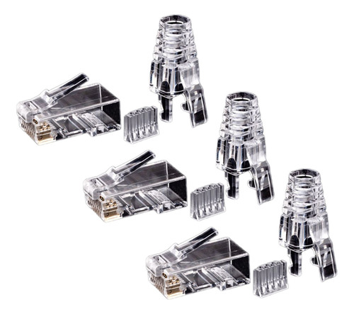 150 Piezas De Conector Cat6 Rj45 Utp, Conector Ethernet, 8p8