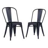 Kit 2 Cadeiras Design Tolix Iron Industrial Diversas Cores