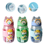 Garrafinha Agua Infantil 600 Ml Canudo Menino Menina Lindas