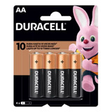 Pilha Alcalina Aa Duracell Com 4 Unidades 