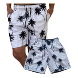 Kit Familia Shorts Pai Filho Moda Praia 2 Peças Envio Rapido