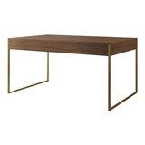 Mesa Industrial De Jantar Ferro Dourado 120x75cm Filadélfia