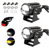 Par Faros Luces Led Para Motos Auto Doble Color Impermeable