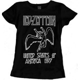 Led Zeppelin 1977 Playera Dama Rott Wear  