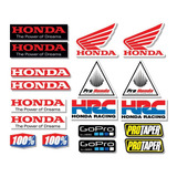 Pack Calcos Stickers Honda Moto Atv - No Plancha 18 Unid.