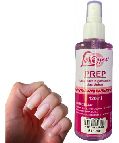 Prep Para Unha Bactericida Loveyes Em Spray 120ml 1un