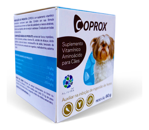 Coprox 60g - Alivira Suplemento Para Cães