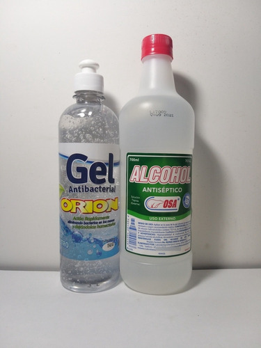 Kit Alcohol Antiséptico 700ml Y Gel Antibacterial!