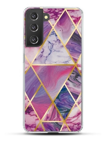 Funda Para Samsung  S21 Plus Diseño Fusion Mármol Morada