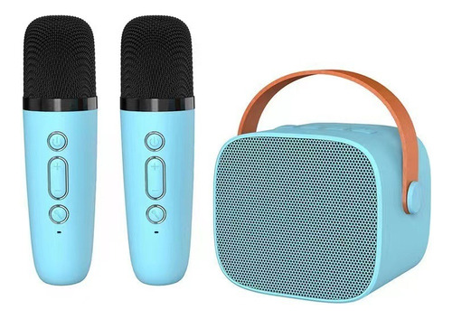 Bocina Karaoke Bluetooth Recargable Portatil Con 2 Microfono