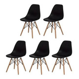 Cadeira De Jantar Decorshop Charles Eames Dkr Eiffel, Estrutura De Cor  Preto, 5 Unidades