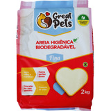 Areia Natural Biodegradável Fina Higiênica Mandioca 2kg