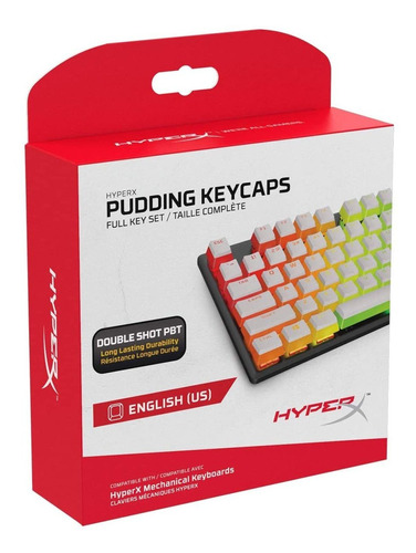 Hyperx Pudding Keycaps - Juego De Teclas Pbt De Doble Dis...