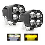 Par Faros Led Lupa Doble Color Exploradoras Para Jeep Moto