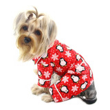 Klippo Pinguinos & Snowflake - Pijama Para Perro (franela), 