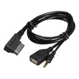 Aramox Cable Auxiliar, Interfaz Mdi Ami Mmi Usb+cargador Aux