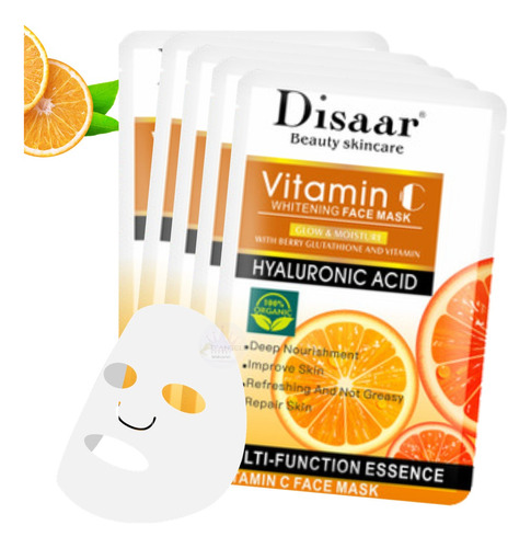 Mascarilla Facial Hidratante Con Vitamina C Pack 24