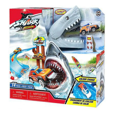 Pista Carrera Shark Attack Juguete Tobogan Incluye Carrito Color Agua
