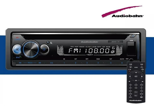 Autoestereo Bluetooth Cd Dvd Audiobahn Advd11h Am Fm Usb Aux