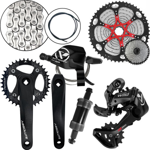 Kit Transmissão Absolute 12v K7 11x52 Completo 52d Mtb Bike