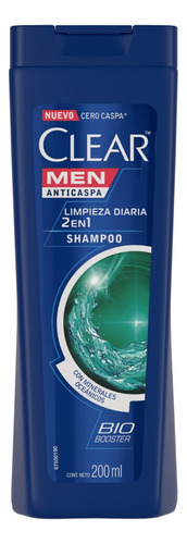 Shampoo Clear Men Limpieza Diaria En Botella De 200ml Por 1 Unidad