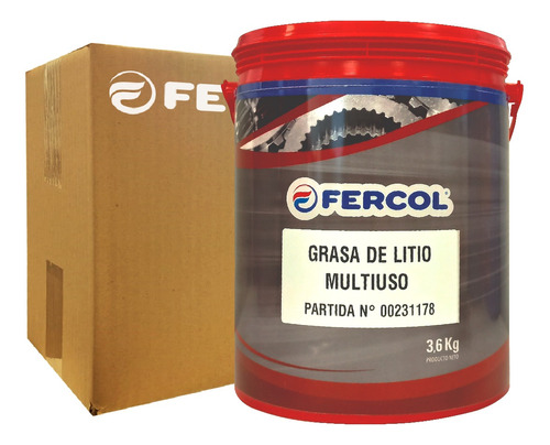 Grasa Fercol De Litio Multiuso X 3.6 Kg (caja De 4 X 3,6 Kg)