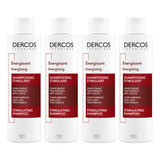 Kit X4 Und Vichy Shampoo Dercos Energizante Anticaída X200ml