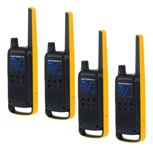 Kit 4 Rádio Comunicador Motorola T470 Br Walk Talk + Brinde