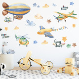 Vinil Decorativo Infantil Avión Helicóptero Habitación Niños