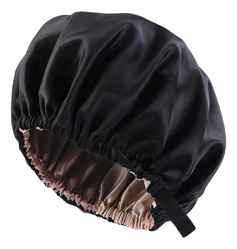 Satin Bonnet Sleep Doble Capa Reversible Ajustable Satin .