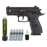 Arma Pressão Co2 Rossi P226 X5 Blowback Semi Metal + Munição