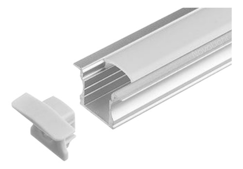 Kit Perfil Aluminio Para Tiras Led 2mt - Empotrable C/ Accesorios