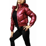 Campera Puffer Inflable Metalizada Corta Abrigada Preciosa!