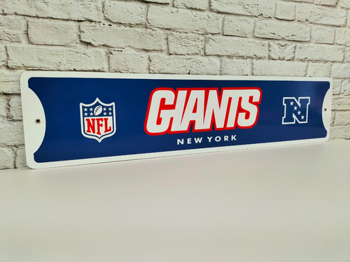 Cuadro Giants New York Nfl Letrero De Metal 