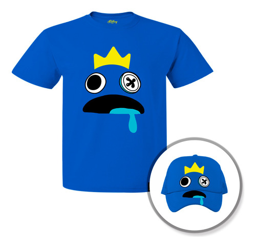 Playera Niño Rainbow Friends Con Gorra Blue Roblo Killroy