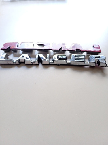 Emblema En Letras Lancer Cromadas Para Mitsubishi Lancer  Foto 2