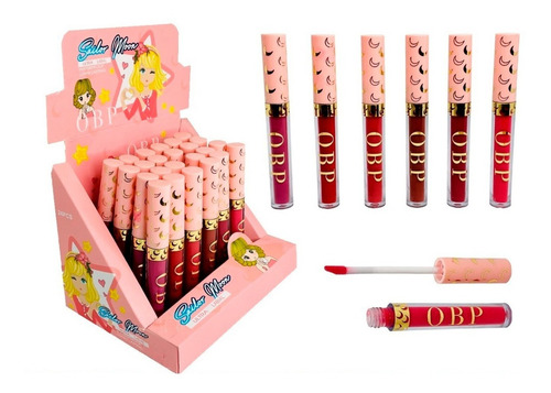 Lip Gloss Sailor Moon 6 Colores 24 Pzas Mayoreo Obp