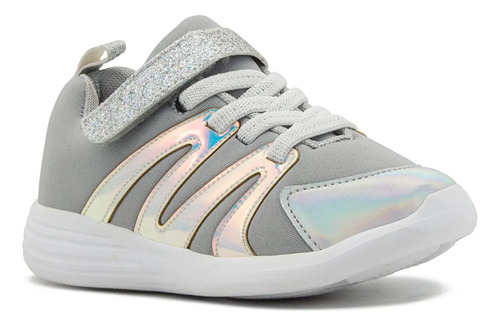 Tenis Deportivo Para Niña Ligeros Antiderrapantes Con Velcro