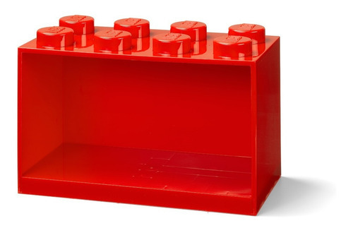 Estante Repisa Lego Shelf 8 Contenedor Apilable Colgante Color Rojo