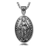Venicebee Medalla Milagrosa De La Virgen María Amuleto Crist