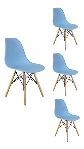 Kit 4 Cadeiras Charles Eames Design Eiffel - Frete Grátis