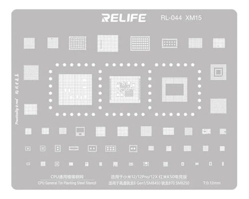 Stencil Relife Xm15 Compatible Con Xiaomi Redmi Mi 12 12 Pro