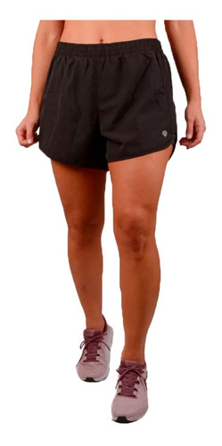 Short C/calza Team Gear Running Mujer Glory Negro Cli