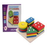 Juego De Madera Encaje Montessori Motricidad Fina Tjc4