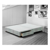 Mueble Base Suecia Matrimonial Haspe Gris  De 2 Plazas