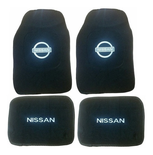 Kit 4 Tapetes Alfombra Bordados Logo Nissan Tsuru 2011