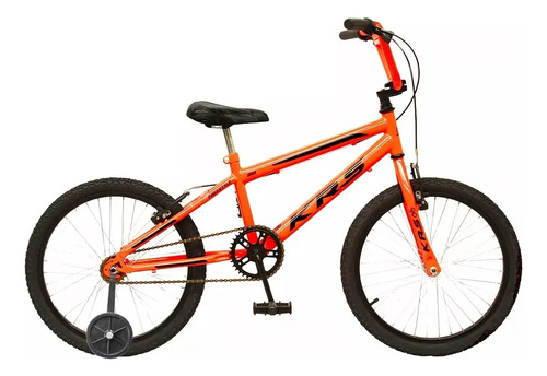 Bicicleta Infantil Bmx Aro 20 Cross + Rodinha Masculina Krs